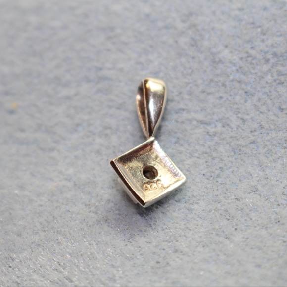 Garnet and silver pendant - Picture 8 of 11